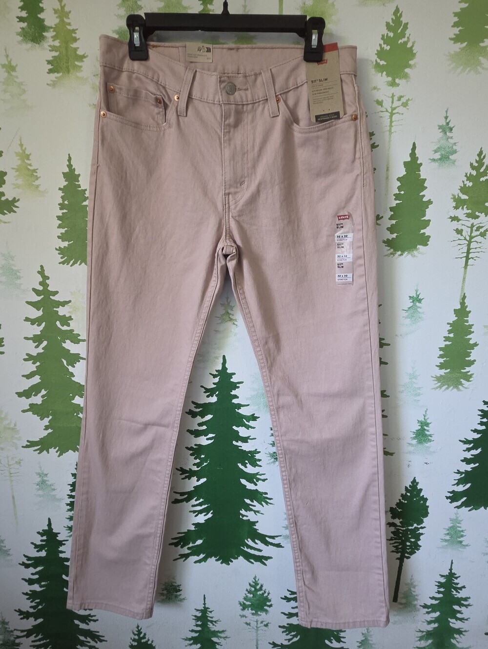 Levi's Light  Pink 32x32 511 Slim Fit Jeans